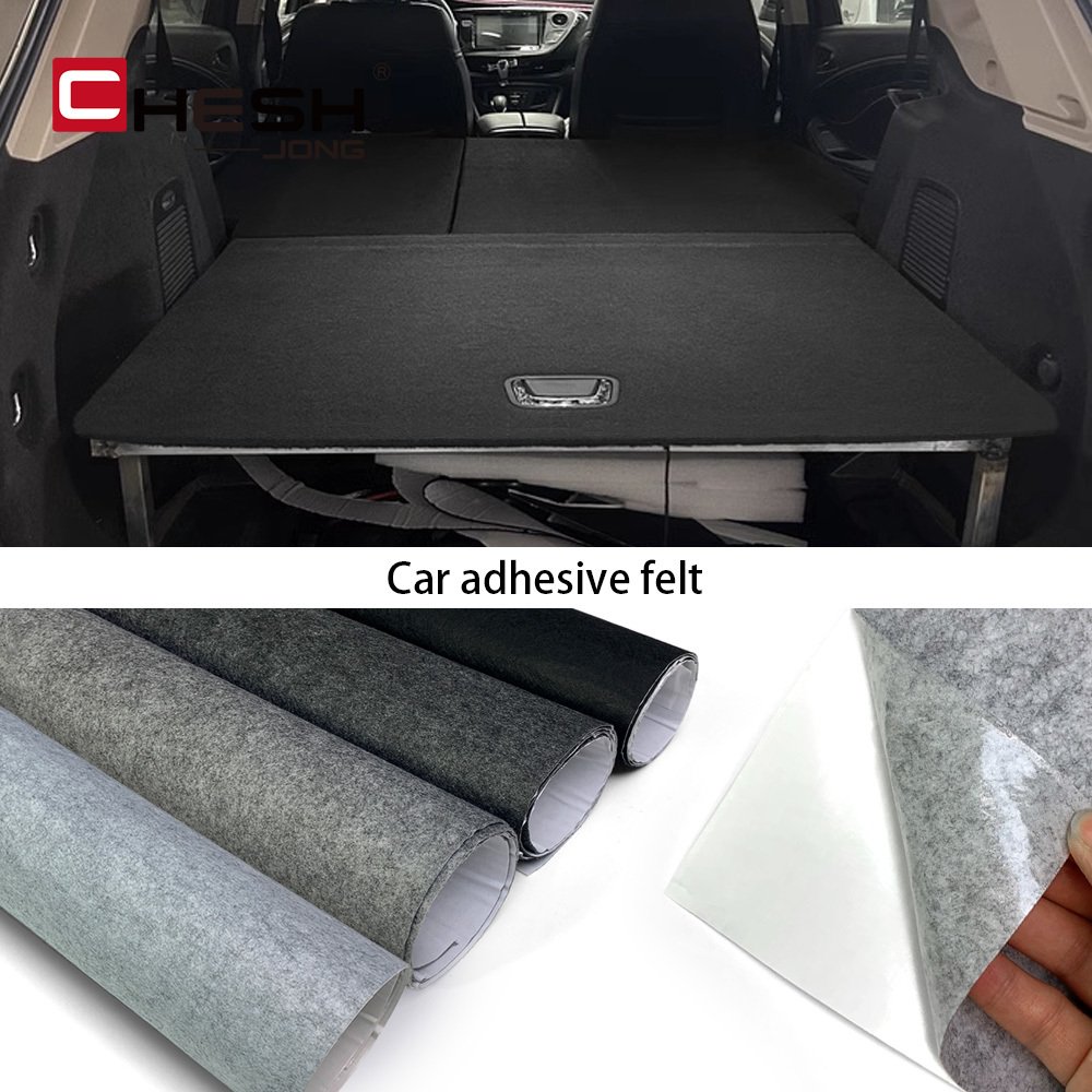 Leather Cleaner Interior - 102x200cm DIY Self-Adhesive Automotive Felt Fabric