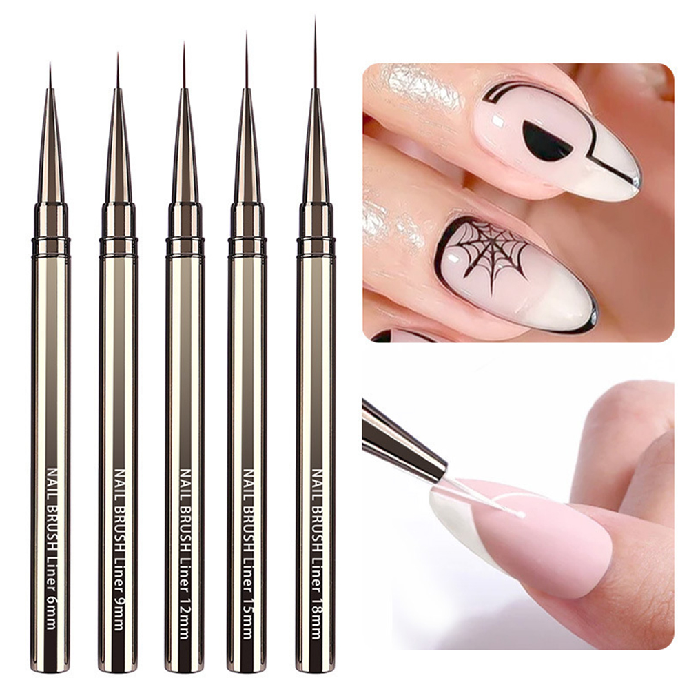 Detailing Brush Set - 5-Piece Professional Nail Art Brush Set,